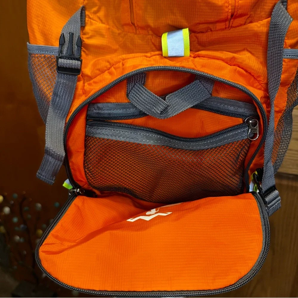 Olar Hike Orange & Gray Backpack, Durable Fabric, Padded Straps perfect 4 hiking